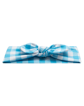 Blue Gingham Headband